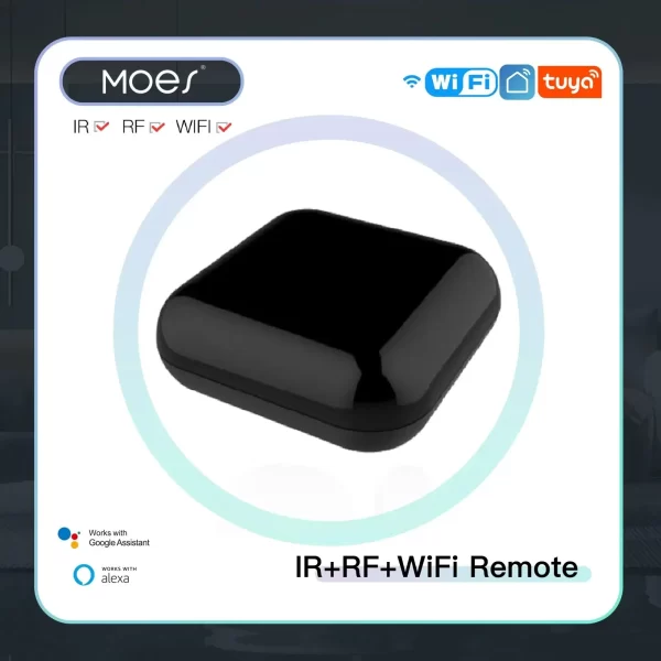 Controle Remoto WiFi IR RF para Ar Condicionado TV Infravermelho Universal Funciona com Alexa, Google Home